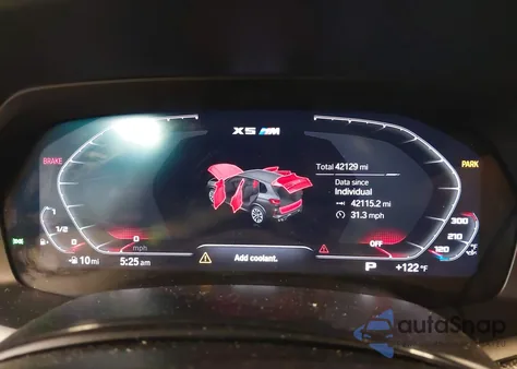 2022 BMW X5 M from USA, damaged, VIN 5YMJU0C01N9M53283